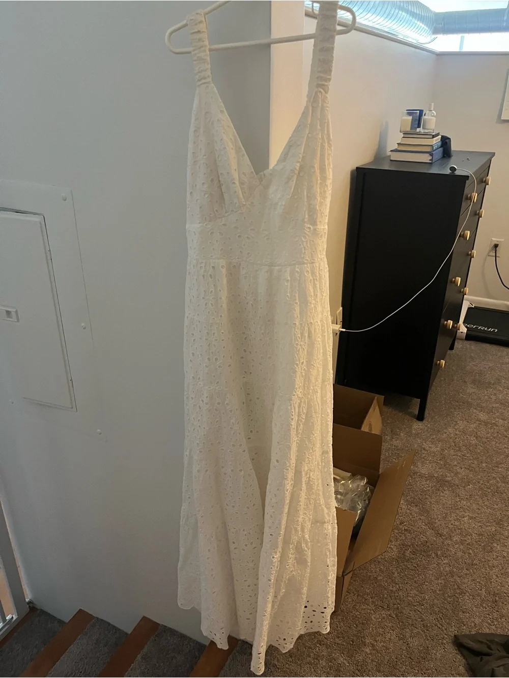 Abercrombie White Eyelet Maxi Dress